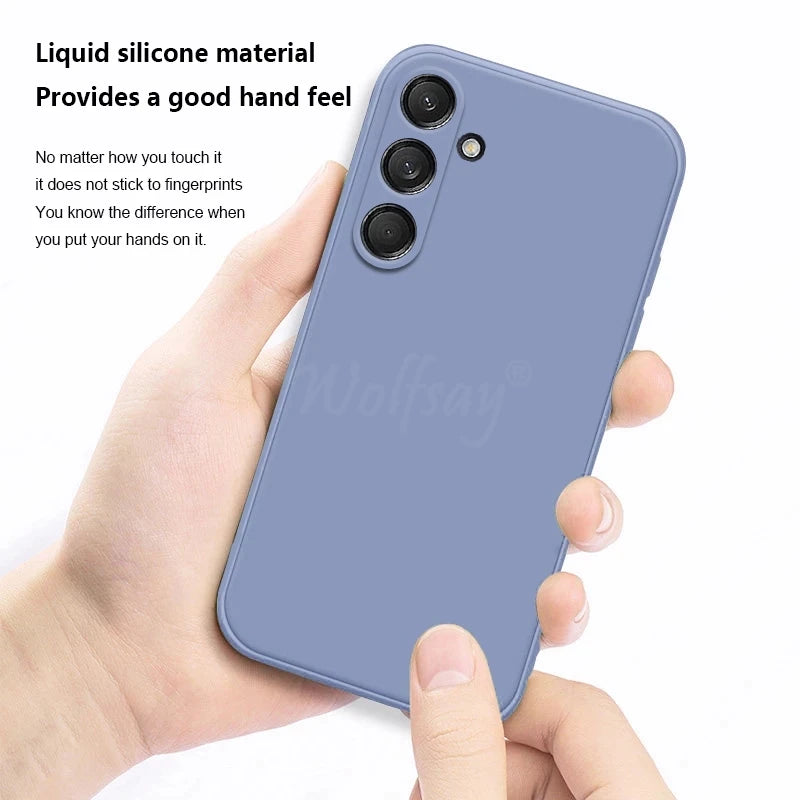 For Samsung Galaxy S25 Case Liquid Silicone Plain Rubber Funda Protector Case Galaxy S25 Cover Samsung S25 Plus Ultra Case